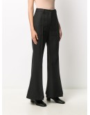 flared high-waisted tailored trousers