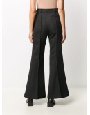 flared high-waisted tailored trousers