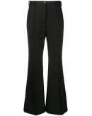 flared high-waisted tailored trousers