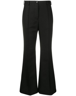 flared high-waisted tailored trousers