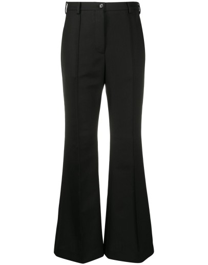 flared high-waisted tailored trousers