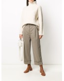 cropped straight-leg trousers