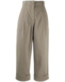 cropped straight-leg trousers