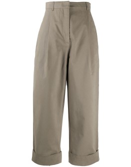 cropped straight-leg trousers