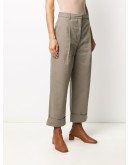 cropped straight-leg trousers