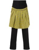 gingham pleat kilt jeans