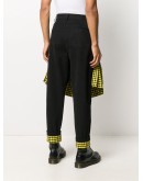 gingham pleat kilt jeans