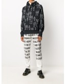 slogan print straight-leg jeans