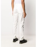 slogan print straight-leg jeans