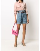 paperbag denim shorts