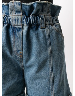 paperbag denim shorts