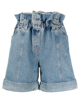 paperbag denim shorts