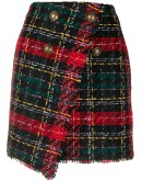 asymmtetric tweed skirt