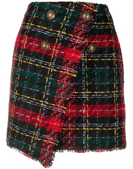 asymmtetric tweed skirt