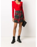 asymmtetric tweed skirt