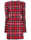 Tartan tweed mini dress
