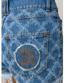 frayed-edge denim shorts