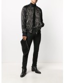 sequinned velvet  bomber jacket