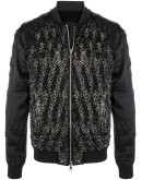 sequinned velvet  bomber jacket