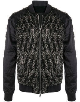 sequinned velvet  bomber jacket