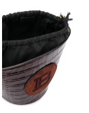 logo-patch saddler bucket bag