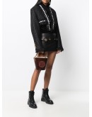 logo-patch saddler bucket bag
