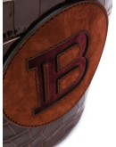 logo-patch saddler bucket bag