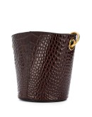 logo-patch saddler bucket bag