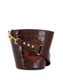 logo-patch saddler bucket bag