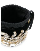 crystal-embellished saddler bucket bag