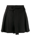 pleat-detailing paperbag shorts