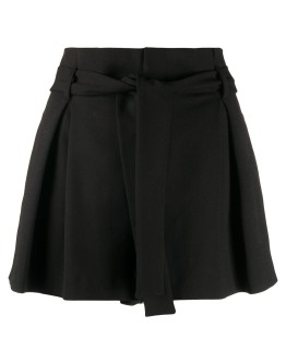 pleat-detailing paperbag shorts