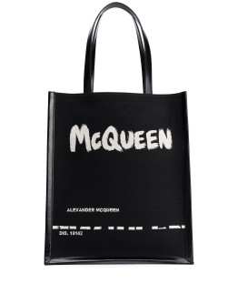 painterly logo print tote