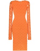 perforated midi dress