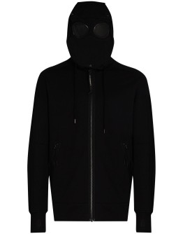 goggle-hood long-sleeve hoodie