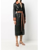 contrast details coat 