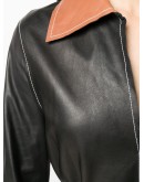 contrast details coat 