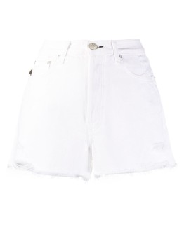 mid-rise denim shorts