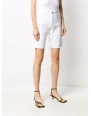 high-waisted denim shorts