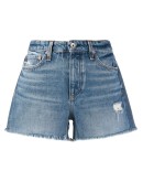 mid-rise denim shorts