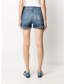 mid-rise denim shorts