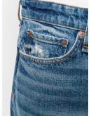 mid-rise denim shorts