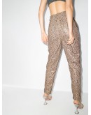 snake print leather trousers
