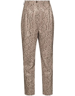 snake print leather trousers