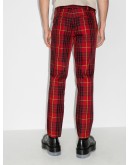 tartan-checks skinny trousers