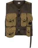 utility-pocket gilet jacket