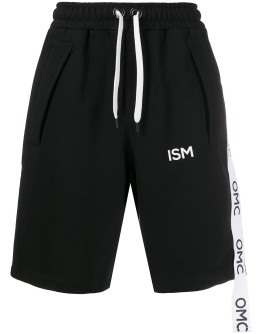 logo tape track shorts
