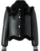 striped cuff shearling jacket