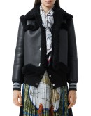 striped cuff shearling jacket