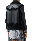 striped cuff shearling jacket